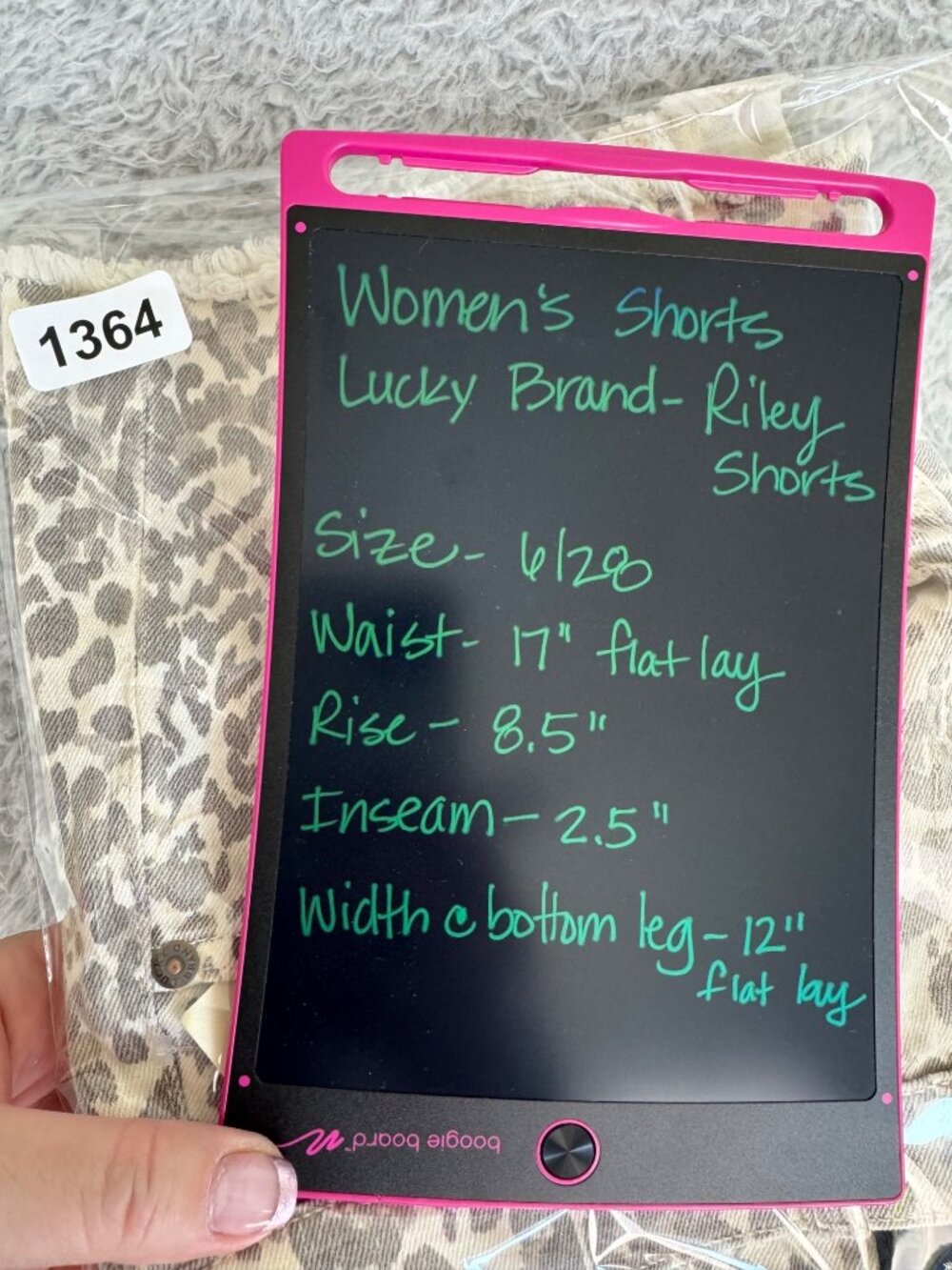 Lucky Brand Riley Animal Print Denim Shorts 6/28 Spring Cheetah Beach Travel - Picture 16 of 16